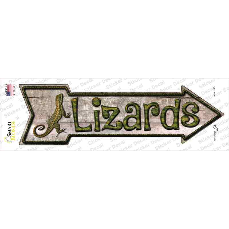 Lizards Novelty Arrow Sticker Decal