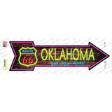 Oklahoma Neon Novelty Arrow Sticker Decal