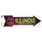 Illinois Neon Novelty Arrow Sticker Decal