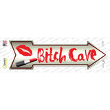 Bitch Cave Novelty Arrow Sticker Decal