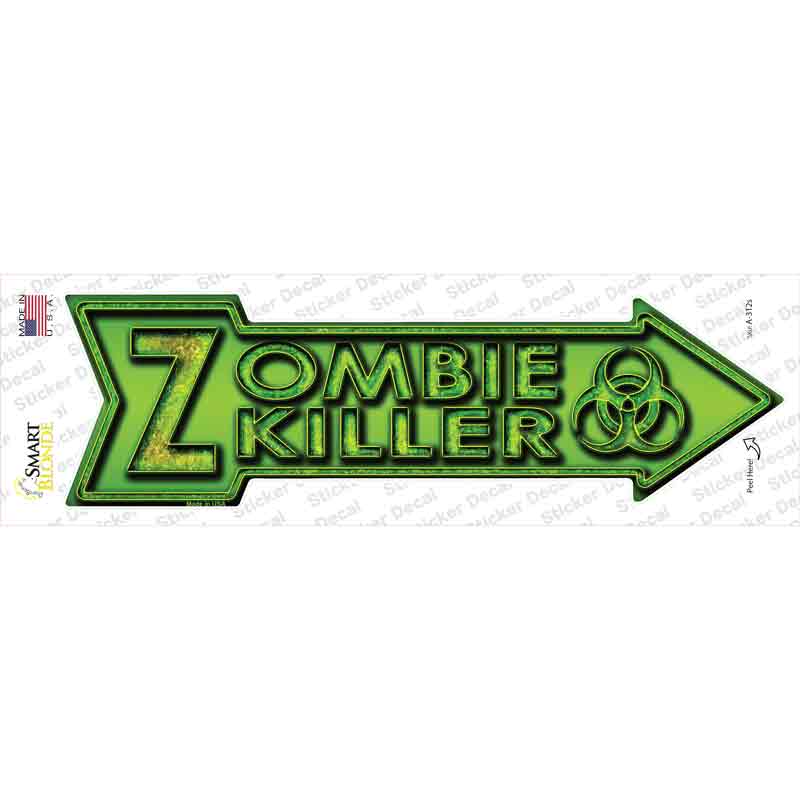 Zombie Killer Novelty Arrow Sticker Decal