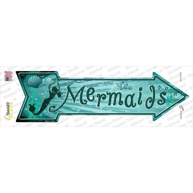 Mermaids Novelty Arrow Sticker Decal