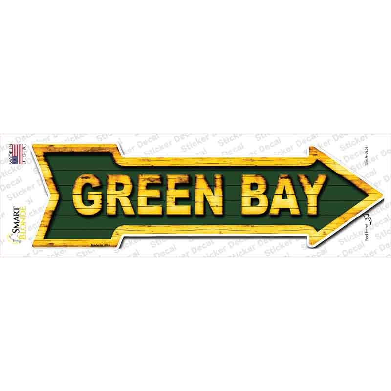 Green Bay Novelty Arrow Sticker Decal
