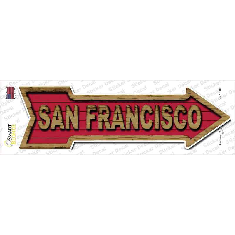 San Francisco Novelty Arrow Sticker Decal