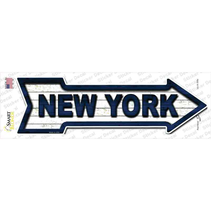 New York Colors Novelty Arrow Sticker Decal