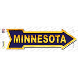 Minnesota Colors Novelty Arrow Sticker Decal