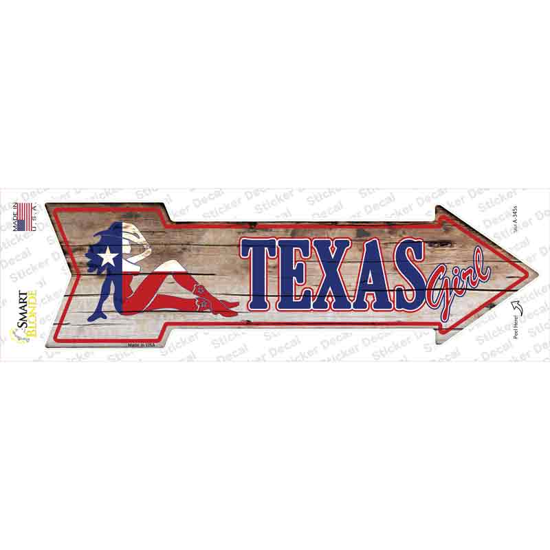 Texas Girl Novelty Arrow Sticker Decal
