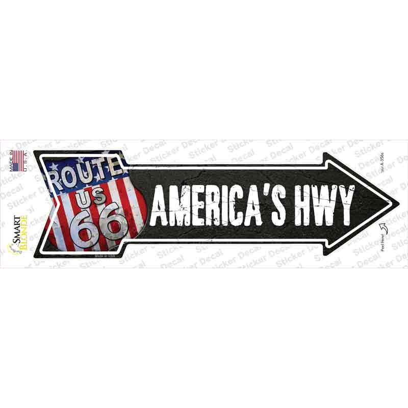 Americas Hwy Novelty Arrow Sticker Decal