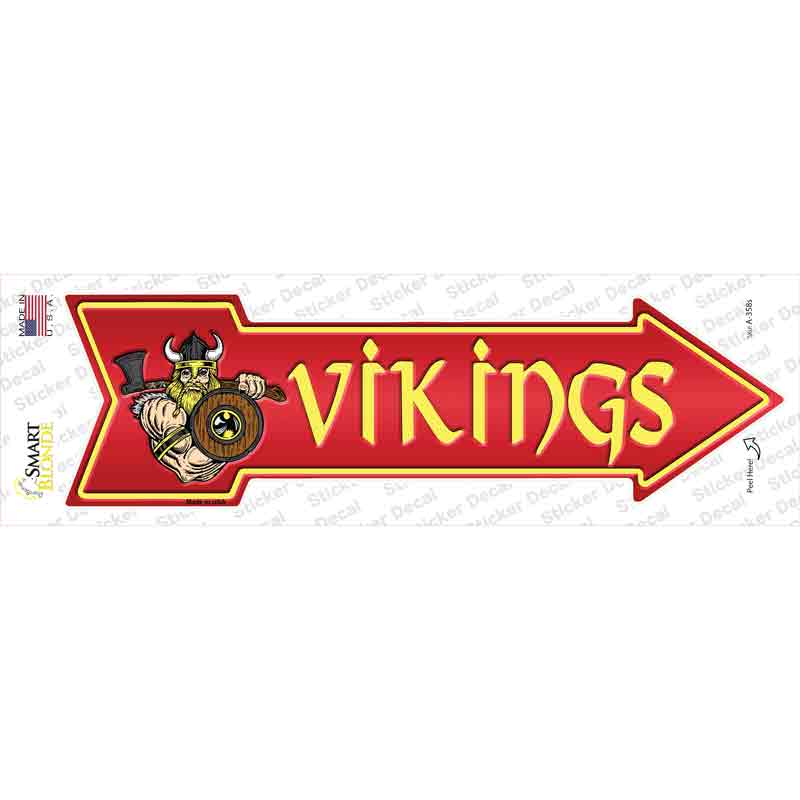 Vikings Novelty Arrow Sticker Decal