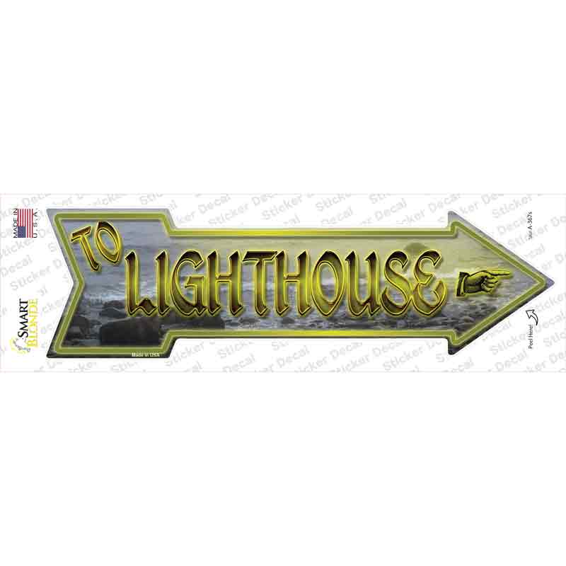 To Lighthouse Novelty Arrow Sticker Decal