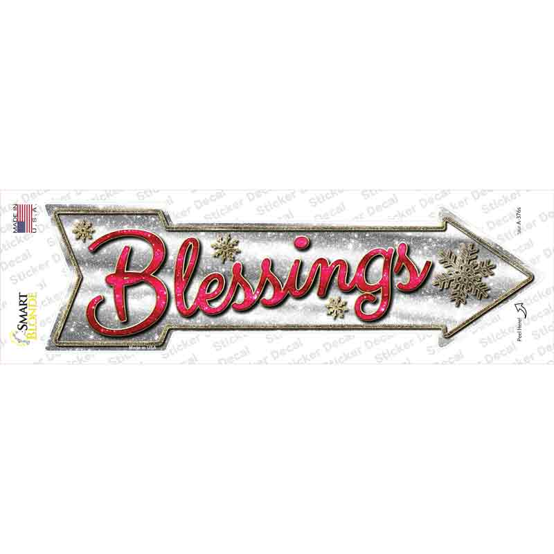 Blessings Novelty Arrow Sticker Decal