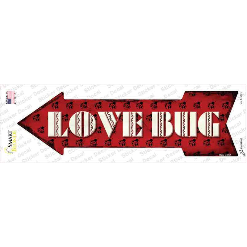 Love Bug Novelty Arrow Sticker Decal