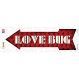 Love Bug Novelty Arrow Sticker Decal