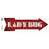 Lady Bug Novelty Arrow Sticker Decal