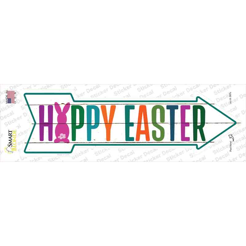 Happy Easter Novelty Arrow Sticker Decal