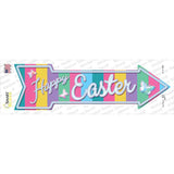 Happy Easter with Butterflies Novelty Arrow Sticker Decal