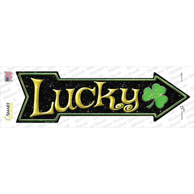 Lucky Clover Novelty Arrow Sticker Decal