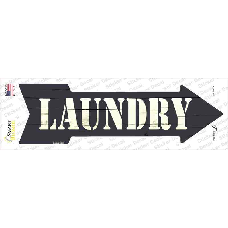 Laundry Novelty Arrow Sticker Decal