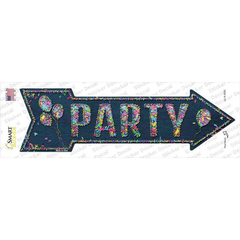 Party Confetti Novelty Arrow Sticker Decal