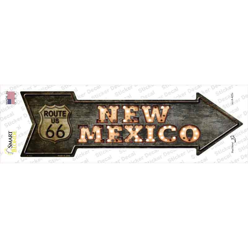New Mexico Route 66 Bulb Letters Novelty Arrow Sticker Decal