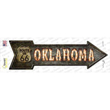 Oklahoma Route 66 Bulb Letters Novelty Arrow Sticker Decal