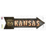 Kansas Route 66 Bulb Letters Novelty Arrow Sticker Decal