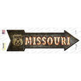 Missouri Route 66 Bulb Letters Novelty Arrow Sticker Decal