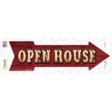 Open House Bulb Letters Novelty Arrow Sticker Decal