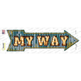 My Way Bulb Letters Novelty Arrow Sticker Decal