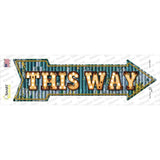 This Way Bulb Letters Novelty Arrow Sticker Decal