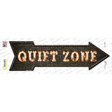 Quiet Zone Bulb Letters Novelty Arrow Sticker Decal