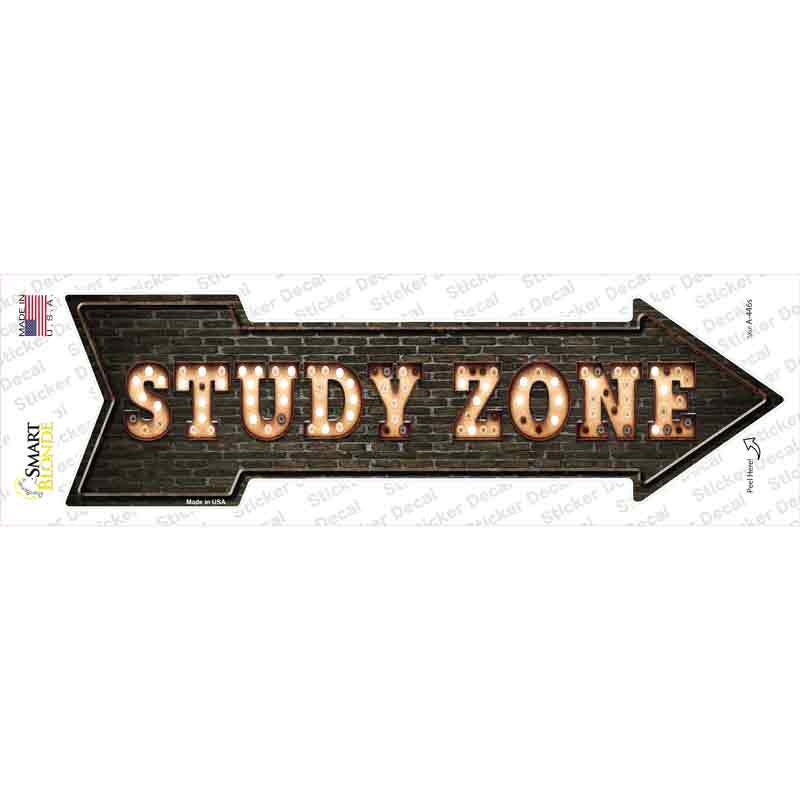 Study Zone Bulb Letters Novelty Arrow Sticker Decal