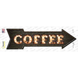 Coffee Bulb Letters Novelty Arrow Sticker Decal