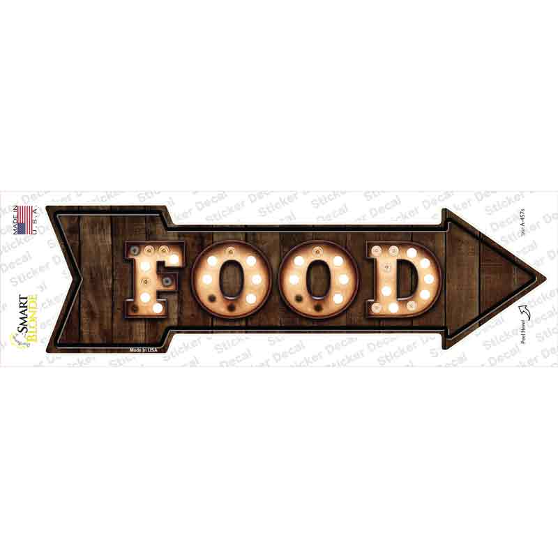 Food Bulb Letters Novelty Arrow Sticker Decal