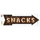 Snacks Bulb Letters Novelty Arrow Sticker Decal