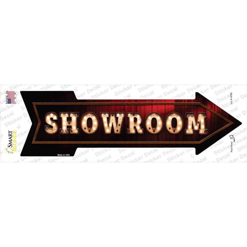 Showroom Bulb Letters Novelty Arrow Sticker Decal