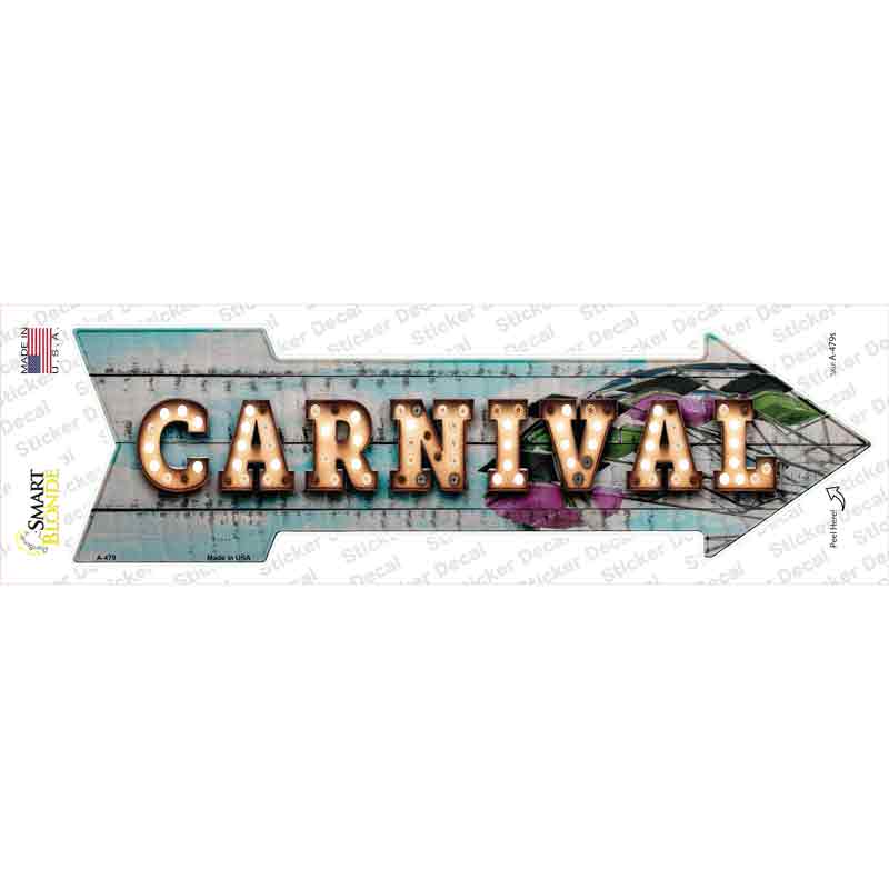 Carnival Bulb Letters Novelty Arrow Sticker Decal