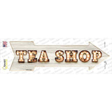 Tea Shop Bulb Letters Novelty Arrow Sticker Decal