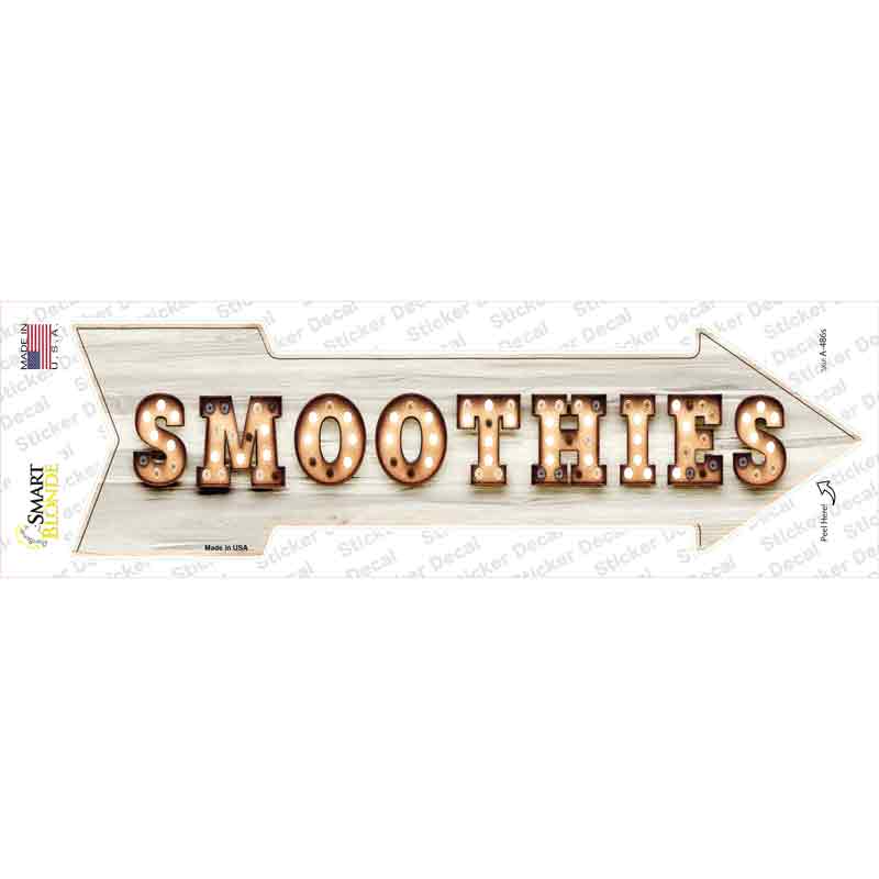 Smoothies Bulb Letters Novelty Arrow Sticker Decal