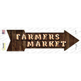 Farmers Market Bulb Letters Novelty Arrow Sticker Decal