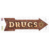 Drugs Bulb Letters Novelty Arrow Sticker Decal