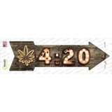 4:20 Bulb Letters Novelty Arrow Sticker Decal