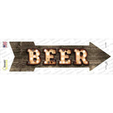 Beer Bulb Letters Novelty Arrow Sticker Decal