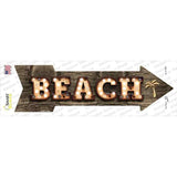 Beach With Trees Bulb Letters Novelty Arrow Sticker Decal