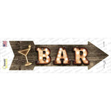 Bar With Cocktail Bulb Letters Novelty Arrow Sticker Decal
