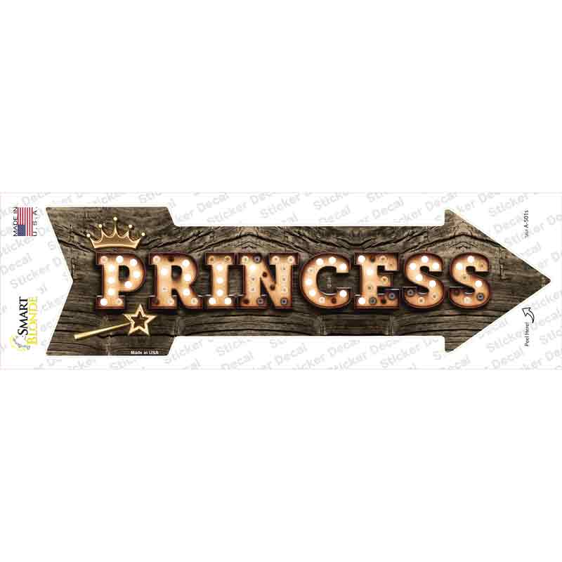 Princess Bulb Letters Novelty Arrow Sticker Decal