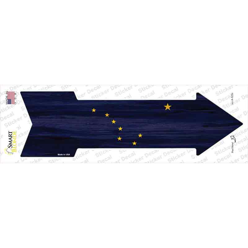 Alaska State Flag Novelty Arrow Sticker Decal