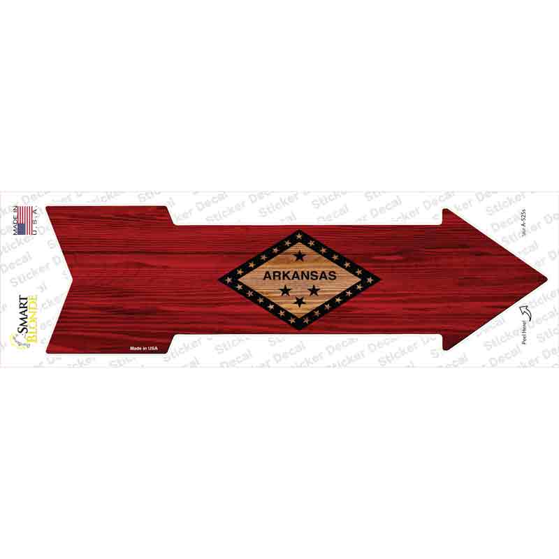 Arkansas State Flag Novelty Arrow Sticker Decal