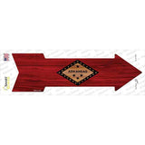 Arkansas State Flag Novelty Arrow Sticker Decal