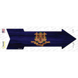 Connecticut State Flag Novelty Arrow Sticker Decal